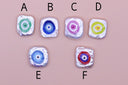 Playful Freshwater Pearl with Evil Eye Beads, around 15x20mm, High Quality Pearls, 6 options,  FW-10-15