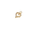 Gold cz infinity Heart Charm, infinity cz heart pendant, cz infinity pendant, heart infinity charm, cz heart charm, CPG1023
