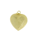 Puff Heart Hammered Gold Pendant,Balloon Heart Charm,Large Hammered Puffed Heart Charm,CPG552