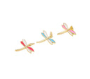 Gold Enamel Dragonfly Charm,Red Blue Pink Dragonfly Charms,Dainty Dragonfly Charm For Jewelry Making,Enamel Dragonfly Charm,CPG1561