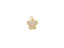 Gold Butterfly Charm With Micro Pave Stones,Delicate Butterfly Charm Necklace,CPG090