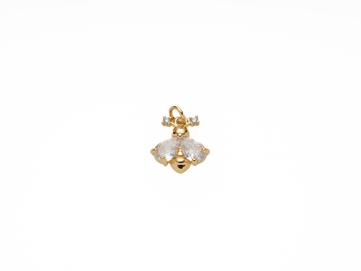CZ Firefly Charm, Lightening Bug Charm, Dainty Lucky Bug Charm, CPG2035