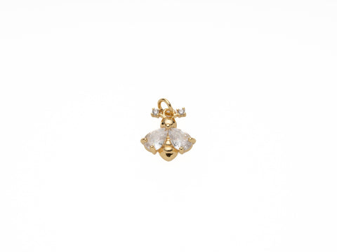 CZ Firefly Charm, Lightening Bug Charm, Dainty Lucky Bug Charm, CPG2035