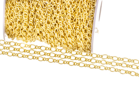 Gold 4mm Curb Cuban Chain,Dainty Oval Curb Chain For Jewelry Making,Oval Cuban Curb Chain For Necklace And Bracelet,CHG0076