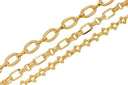Oval And Round Ribbed And Smooth Gold Chains,wholesale Gold Chains For Jewelry Making,Rolo Link Gold Chain,CHG052,CHG053,CHG054