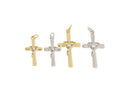 Gold And Silver CZ Cross Charms,Gold CZ Cross Charms,Cross Charm For Jewelry Making, Necklace,Earrings,CPG-CPS1322-1323