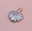 Mother of Pearl Mosaic Heart Pendant, 4 Colors, Love Pendant, Valentines day, White, Blue, Black, Pink, 1 pc or 10 pcs, WHOLESALE,CPG342