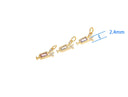 Gold Cocktail Drink Glass Cup Charm With Straw And Tropical Flower,Pave Set With Clear And Color CZ,CPG1461