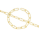 Oval Paperclip Chain With Diamond Cut,Gold Oval Paperclip Chain,Paperclip Chain For Jewelry Making,Chain For Necklace,Bracelet,CHG055