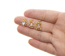 Dainty Gold Charms For Necklace,Heart Charm,Tear Drop Charm,Emerald Cut Charm,Small Necklace Charms With CZ,CPG2492-94-96