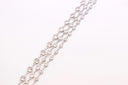 18k Gold Or Silver Plated  CZ Diamond by the ft Round Shape Chain, CZ Pave, for Necklace/Bracelet, 4, 5, or 6 mm, CHG1063-1065