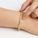 High Quality Fine‑Cut CZ Teardrop Bracelet with Adjustable Length, BRG-BRS078