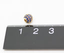 6mm blue sapphire cz pave ball, gold, silver, gunmetal