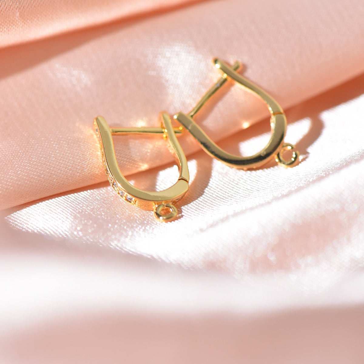 Gold Huggie Earring,Latch Back Earring For Jewelry Making,ERG001