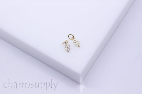 Gold or Silver Tiny Delicate Marquise Cz Set Charm, Little Danglings, 3x8mm, Jewelry Making, 1 pc or 10 pcs, WHOLESALE, CPG738-CPS738