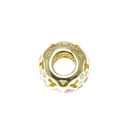 18k Gold Red Flower Spacer, Heart Details, Heart Cut Out Spacer Bead, Thick Band Spacer For Jewelry, SPG106