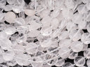 Natural Milky White Quartz Star Cut Disc Beads, 10mm disc, Natural Quartz beads, Natural Crystal Stone, Full Strand, DS018