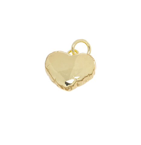 Dainty Gold Birthday Balloon Heart Charm,Balloon Heart Charm For Jewelry Making,Shiny Gold Heart Charm For Loved One,CPG492