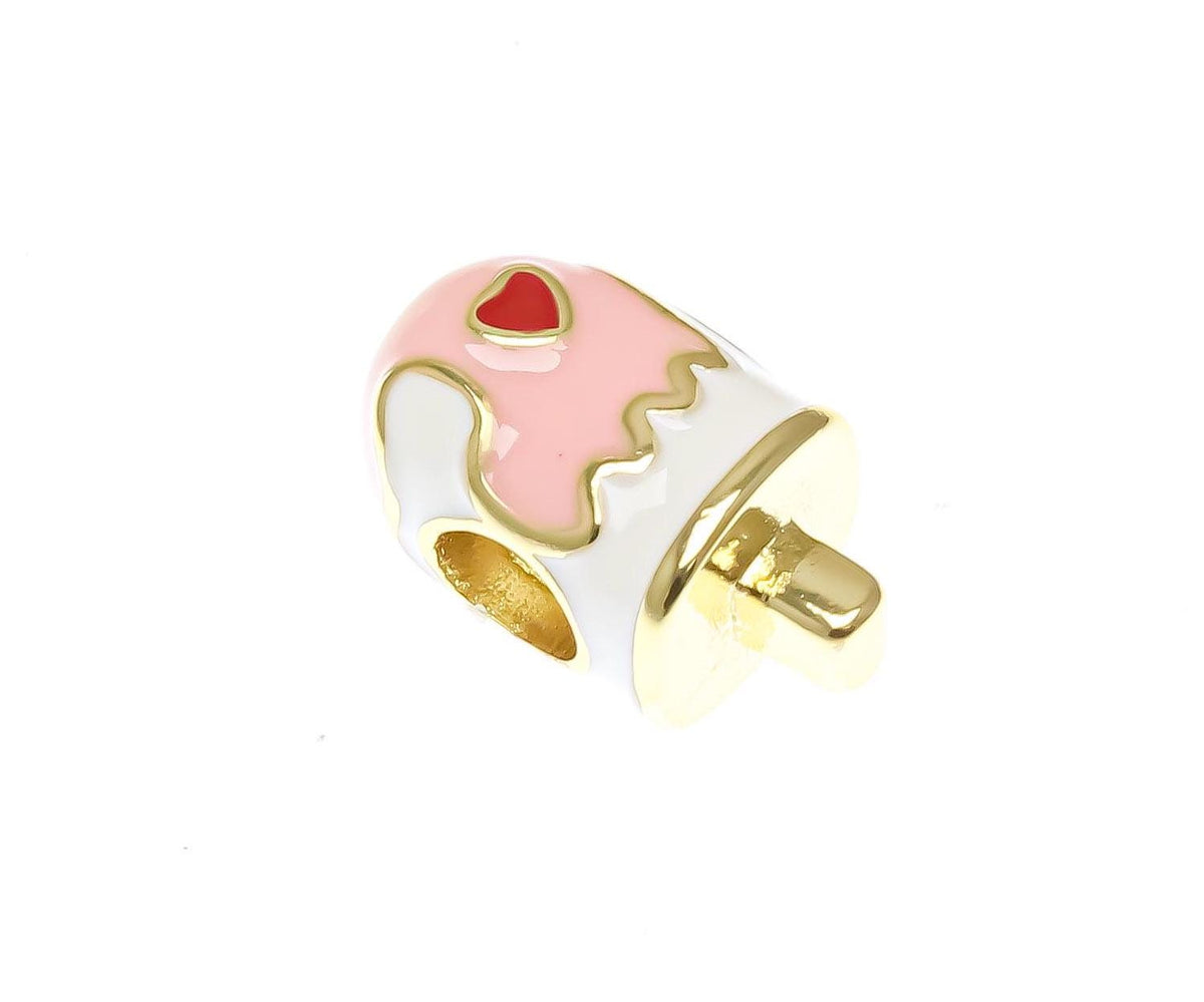Ice Cream Charm, Charms for kids, Summer Party Charm, Cute Ice Cream Charm for Necklace or Bracelet, Ice Cream Slider Charm, CPG1749