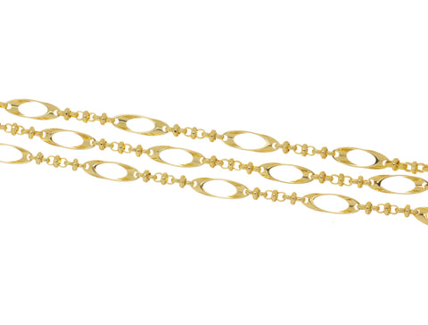 Gold Oval Link Alternating Chain,Shiny Smooth Gold Chain For Jewelry Making,Mix Oval And Round Link Chain For Necklace And Bracelet,CHG098