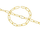Oval Paperclip Chain With Diamond Cut,Gold Oval Paperclip Chain,Paperclip Chain For Jewelry Making,Chain For Necklace,Bracelet,CHG055