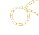 Twisted Rope Oval Chain,Gold Elongated Oval Paperclip Chain,Large Link Paperclip Chain For Jewelry Making,Chain For Necklace,Bracelet,CHG065