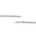 4 mm oval CZ tennis bracelet locks on 2 sides.