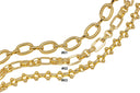 Oval And Round Ribbed And Smooth Gold Chains,wholesale Gold Chains For Jewelry Making,Rolo Link Gold Chain,CHG052,CHG053,CHG054