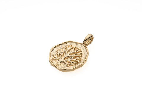 Gold Tree Of life Cz Medallion Pendant, Family Tree Pendant, Family Symbol, Tree of Life Slide through chain, CPG2097