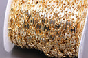 Gold or Silver Button Chain, Infinity link Chain, Button Oval Link Chain, 7x5.5mm,CHG043-CHS043