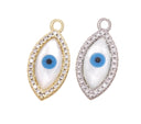 Evil Eye Amulet Charm,MOP Evil Eye Charm,CZ Evil Eye Protection Charm,Evil Eye For Necklace Or Earrings,Turkish Nazar Evil Eye Charm,CPG830