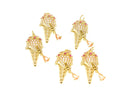 18k Gold Ice Cream Cone Charm, Dripping Ice Cream Charms for kids, Summer Party Charm, Cute Ice Cream Charm, CPG2340