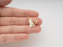 Gold Butterfly Charm, CZ Gold Butterfly Charm, Dainty Charm Jewlery, CPG2036