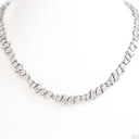 Multi-Shape Mixed-Cut Crystal Tennis Necklace, CLG-CLS1049