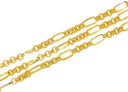 Gold Oval And Round Alternating Link Chain,Oval Gold Chain For Jewelry Making,CHG104