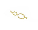 Large 3 Link Clasp,5 Piece Link Clasp,Pave Gold Oval Link Clasp ,Gold Chain Clasp,CLG127-CLS127