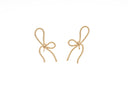 18k Gold or Silver rope twisted ribbon bow, Cute Wire Wrapping Bow Charm, great for earrings or necklace CLS619, or CPG619
