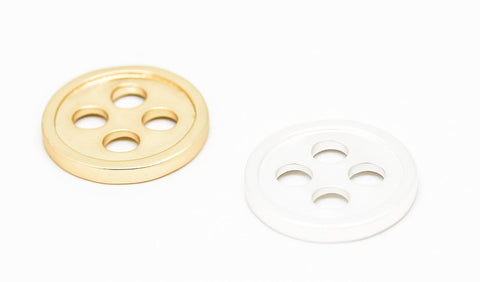 One Piece of Large Matte Gold or Silver Button Component, WHOLESALE