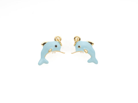 Dolphin Gold Charm ,Jumping Dolphin Charm,Sealife Nautical Colorful Dolphin Charm For Necklace,Dolphin Charm For Bracelet Or Earrings,CPG581