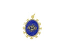 Enamel Evil Eye Charm With CZ,Gold Oval Evil Eye Pendant,Pave Enamel Evil Eye Gold Charm,Trendy Minimalist Jewelry,CPG682