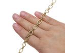 Gold Oval Twisted Braided Chain,Twisted Oval Rope Link Chain For Jewelry Making,Oval Chain For Necklace And Bracelet,CHG0083