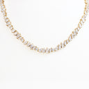 Multi-Shape Mixed-Cut Crystal Tennis Necklace, CLG-CLS1049
