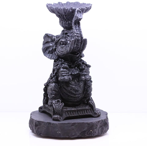 Shungite Trunk Up Elephant Statue, Altar, Home decor, Root Chakra, EMF protection, Meditation, Protection, Home Decor, Detox, Purification