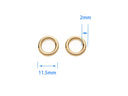 18K Gold Plated Closed Circle Karma Charm Minimalist Jewelry Connector Dainty Simple Necklace Pendant Jewelry CPG2114