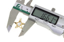 Star Charm With Polished Shiny White Mother Of Pearl Heart,Gold Star Charm With MOP Heart Inlay,Gold Star Charm With Heart Inlay ,CPG614