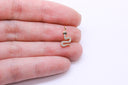 Tiny Cute Gold or SIlver cz Serpent Snake Pendant or Charm, 10x7mm, cz Serpent Snake,CPG295-CPS295