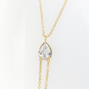Teardrop Shape CZ Charm Hand Chain Bracelet, BRG124