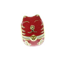 18k Good Luck Cat Spacer, Cute Cat, 3 Different Variations Red, Pink, or Peach, Animal Lovers, Cat mom, Money Cat, Good Luck Cat, SPG117