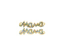 Mama Charm Connector For Bracelet,Mama Word Monogram Connector Charm,Mother’s Day Gift,Mama Pave CZ Monogram,CNG045
