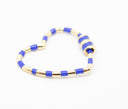 Navy Blue Enamel Heart Screw on Clasp, 30mm,CLG109